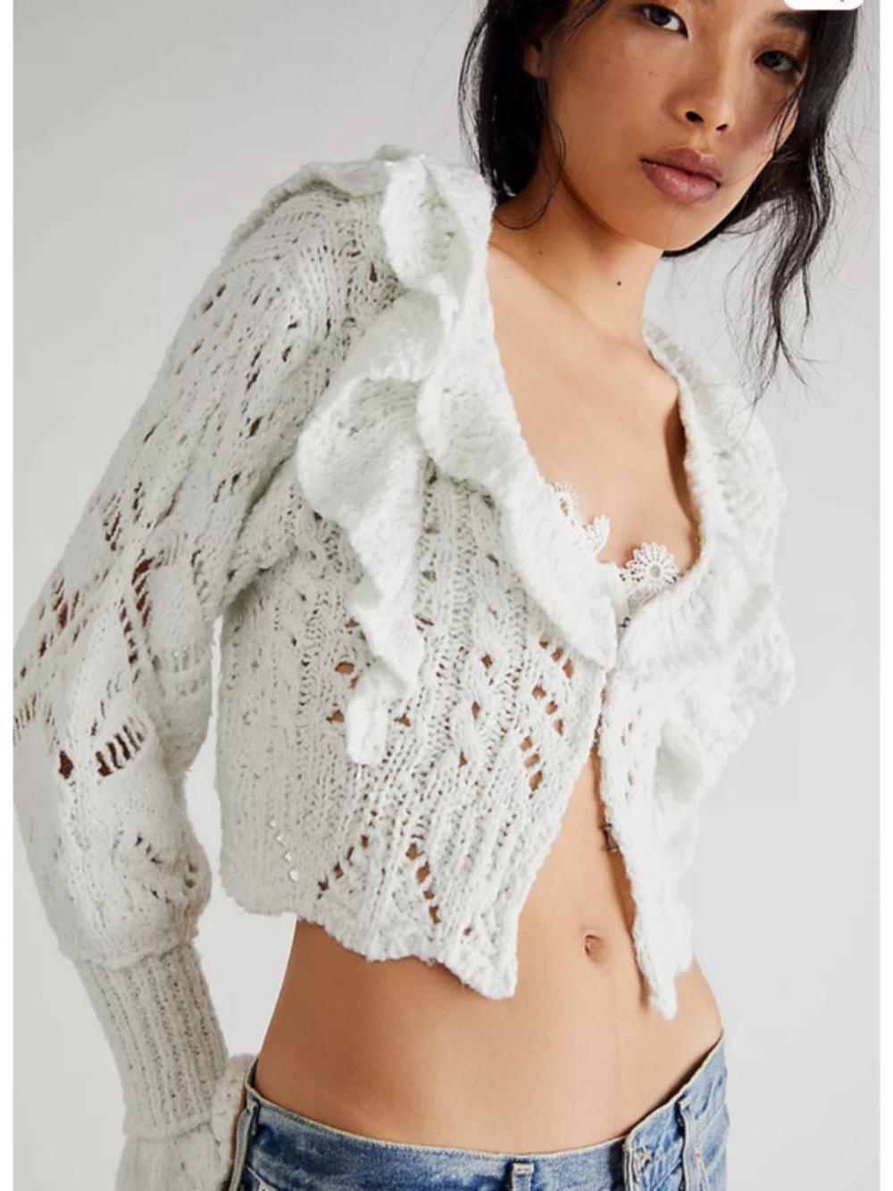NEW Free People Avery Cardigan Icicle Large